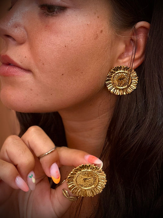 Boucle d’oreille Tournesol